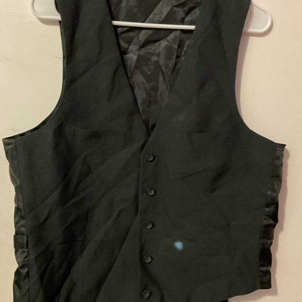 Kennth Cole Reaction men’s black Button-Up business casual Vest size M